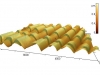 PET with thin Pt coating after deformation. 3D view.